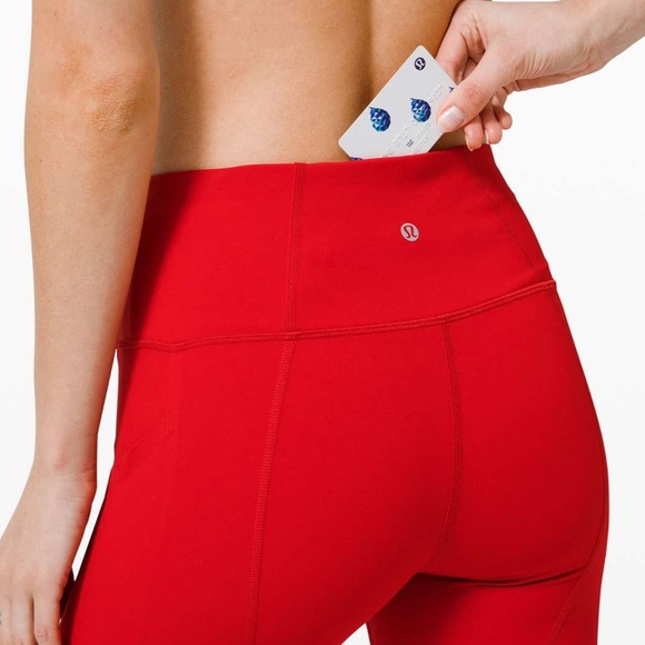 Lululemon Pace Rival High-Rise Crop 22" Dark Red Size 4 Sz 4 NEW WITH TAGS - Picture 4 of 5